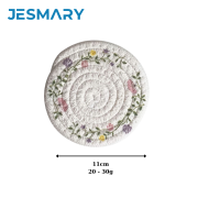 Tấm lót bàn ăn placemat hình tròn bằng sợi cotton dệt thấm nước tốt